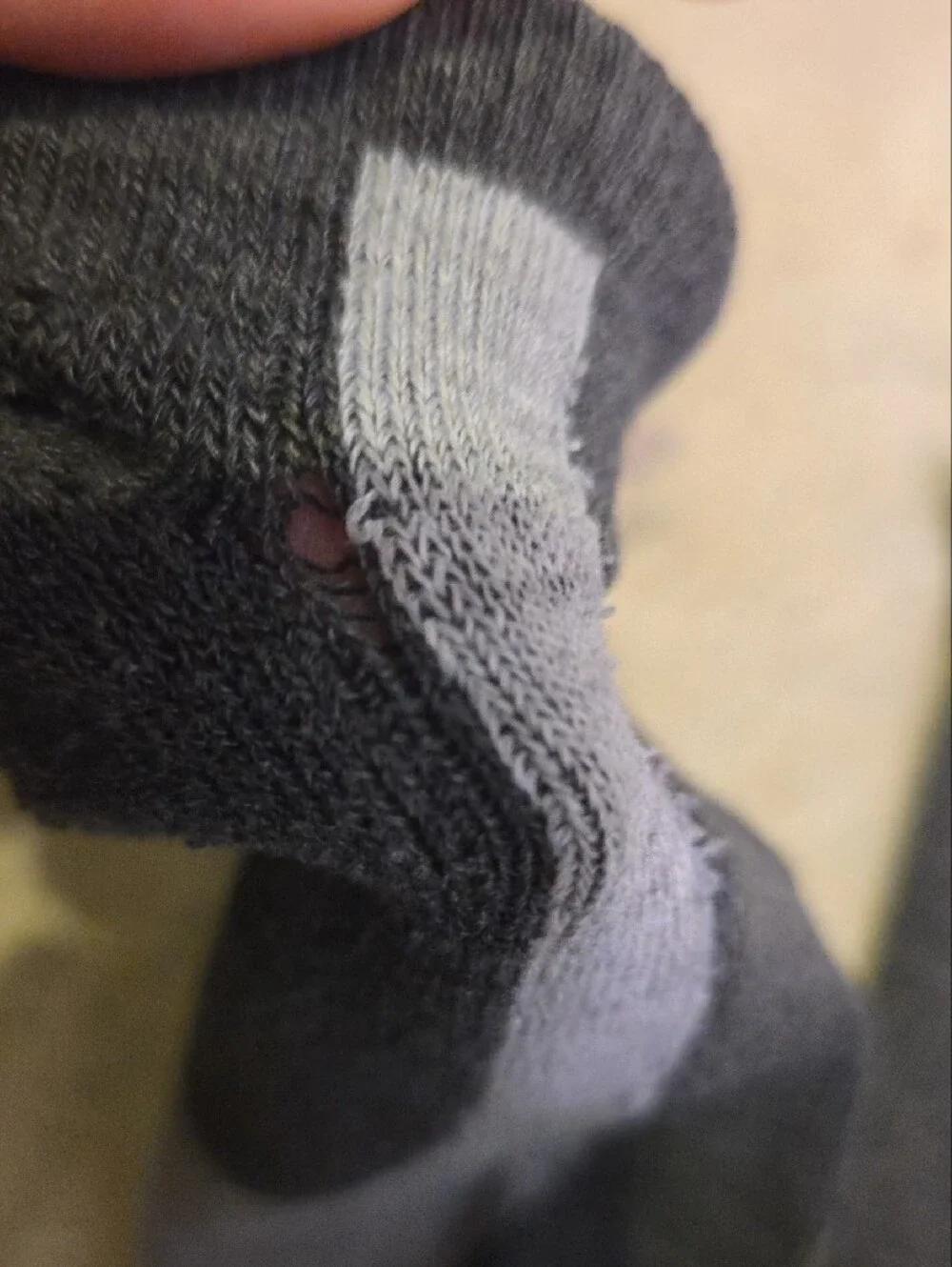 Puma Men's No-Show Athletic Socks in Dark Gray with Light Gray Accents